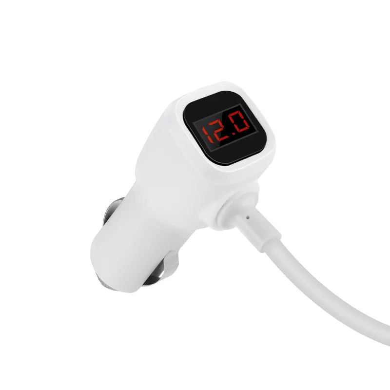 Tẩu Sạc Ô tô Hoco Z13 LCD one-pull-three tính năng chống quá dòng và quá áp bảo vệ thiết bị