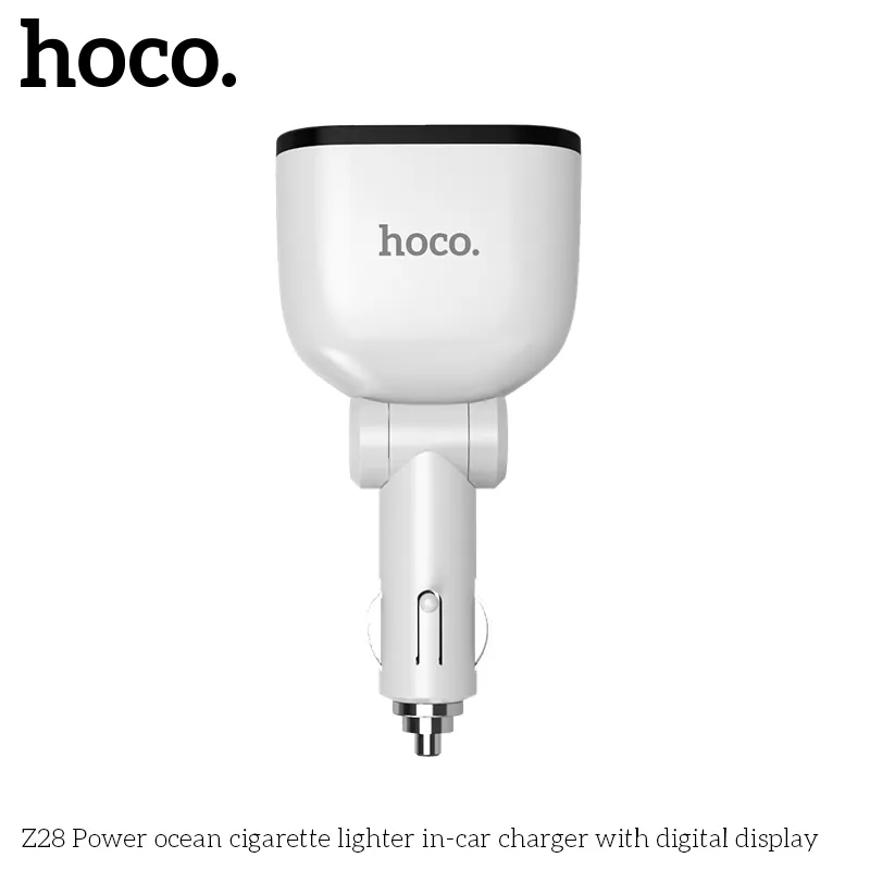 Tẩu Sạc Ô tô Hoco Z28 Power Ocean kiểu dáng nhỏ gọn, màu xanh dương bắt mắt