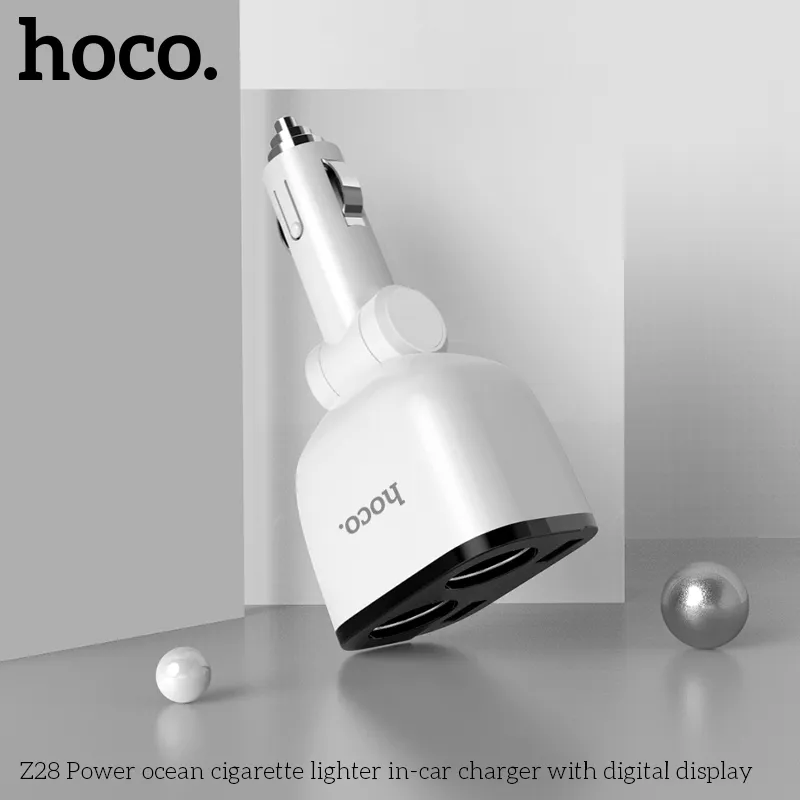 Tẩu Sạc Ô tô Hoco Z28 Power Ocean thương hiệu Hoco uy tín, bảo hành 12 tháng chính hãng