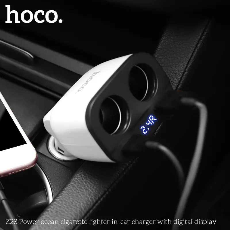 Tẩu Sạc Ô tô Hoco Z28 Power Ocean bao bì đóng gói chắc chắn, tiện lợi cho vận chuyển và lưu trữ