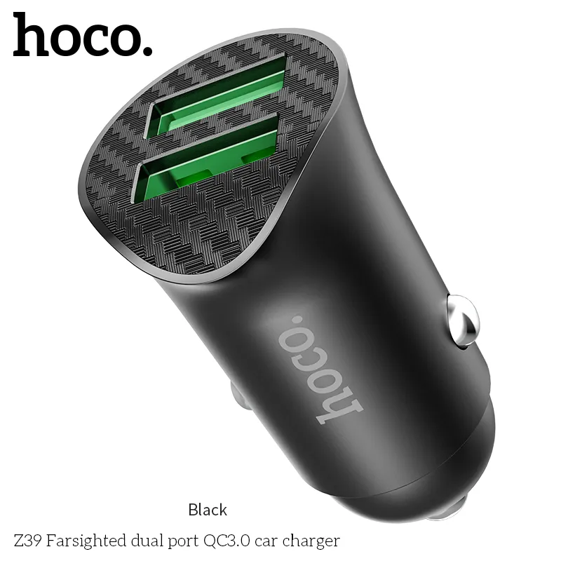 Công năng vượt trội của tẩu sạc Hoco Z39 hỗ trợ sạc nhanh USB kép với tổng công suất 18W