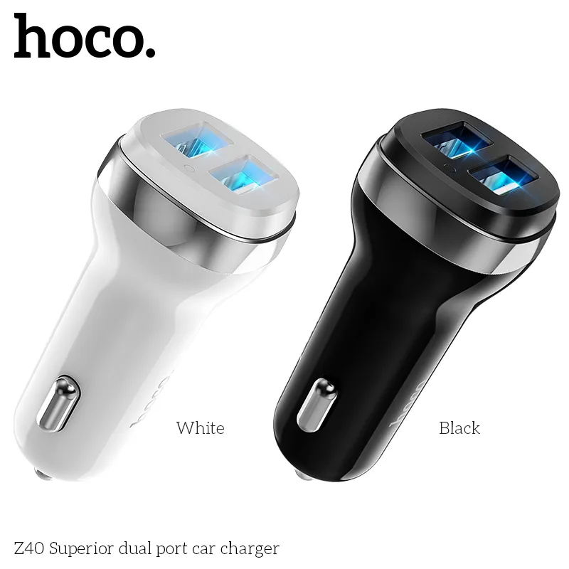 Tẩu Sạc Ô tô Hoco Z40 Superior chất liệu ABS PC bền bỉ chống cháy
