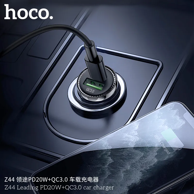 Tẩu Sạc Ô tô Hoco Z44 Leading kiểu dáng sang trọng bền bỉ