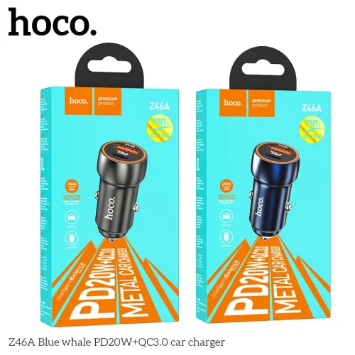 Tẩu Sạc Ô tô Hoco Z46A Blue Whale PD20W+QC3.0