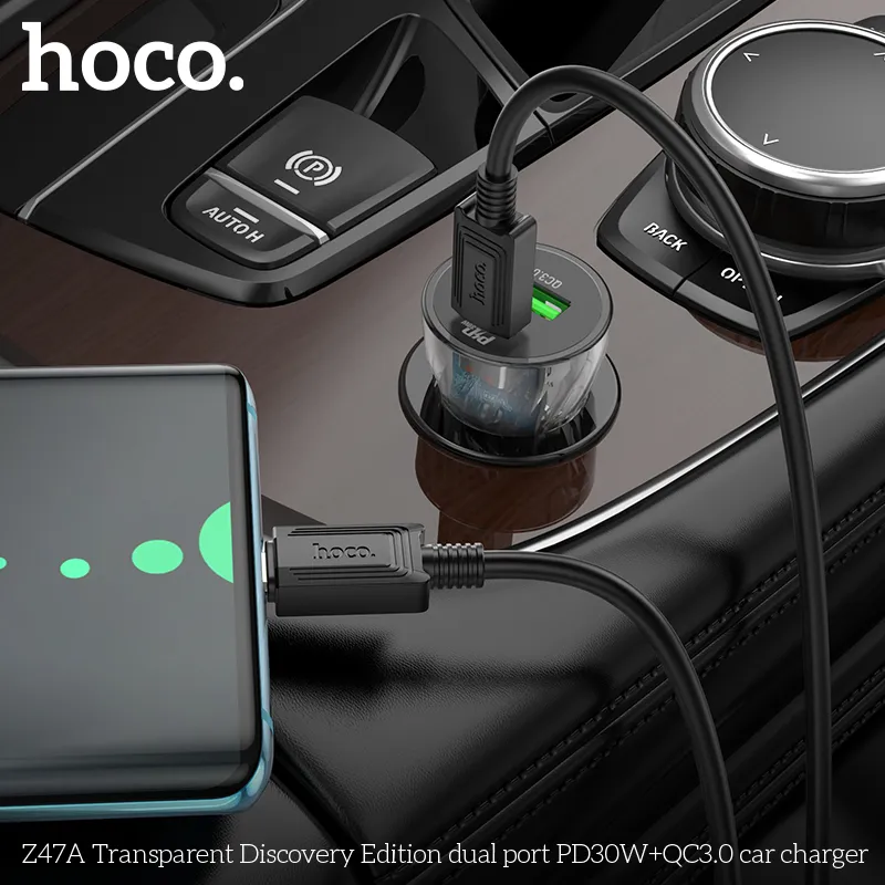 Đóng gói sản phẩm tẩu sạc ô tô Hoco Z47A gọn nhẹ, đủ phụ kiện, dễ dàng vận chuyển, an toàn khi giao hàng