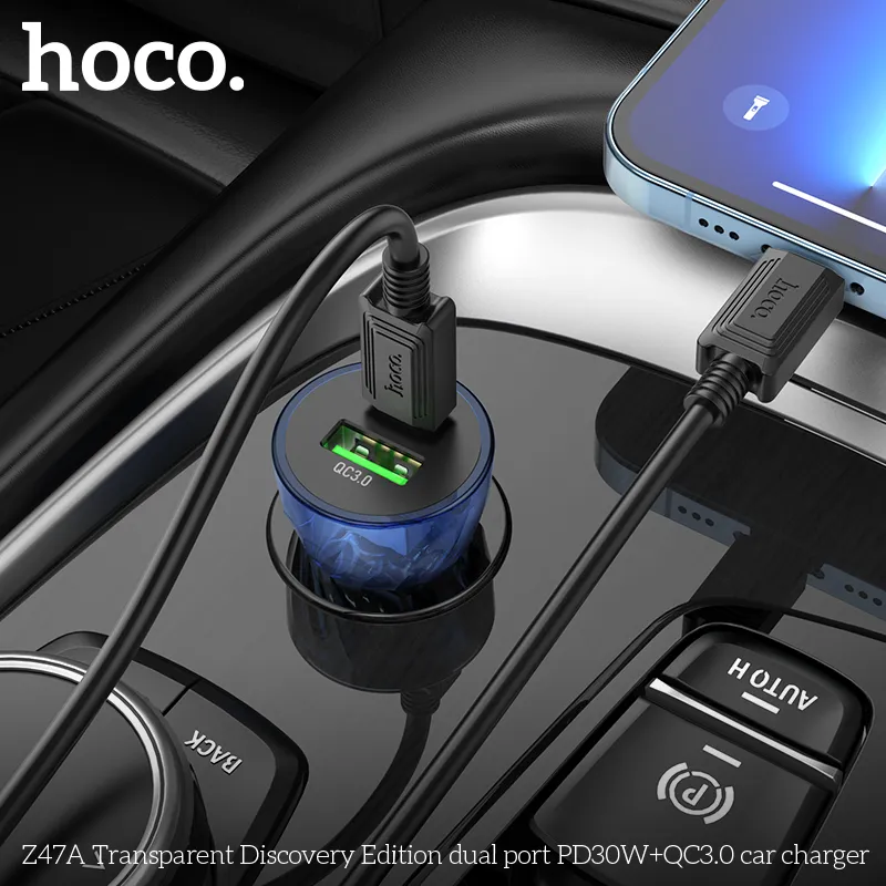 Kích thước tẩu sạc ô tô Hoco Z47A dài 55mm, đường kính 25mm, trọng lượng nhẹ chỉ 17g tiện mang theo