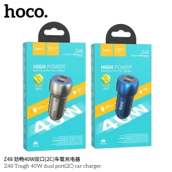 Tẩu Sạc Ô tô Hoco Z48 Tough 40W kèm dây C to iP