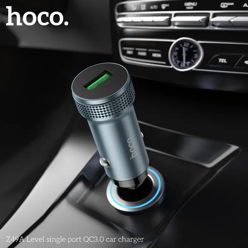 Tẩu sạc ô tô Hoco Z49A Level QC3.0 thiết kế nhỏ gọn tiện dụng