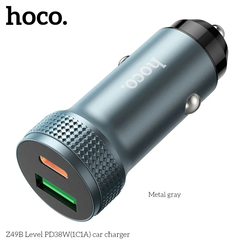 Tẩu sạc ô tô Hoco Z49B Level PD38W thiết kế nhỏ gọn siêu bền