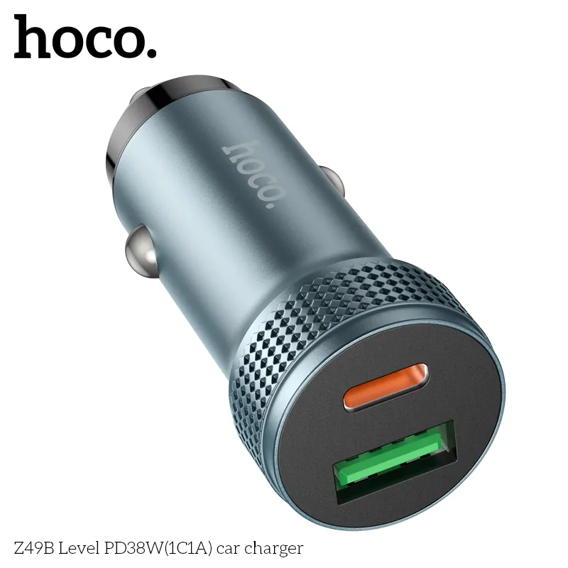 Công năng sạc nhanh chuẩn PD38W của Tẩu sạc ô tô Hoco Z49B