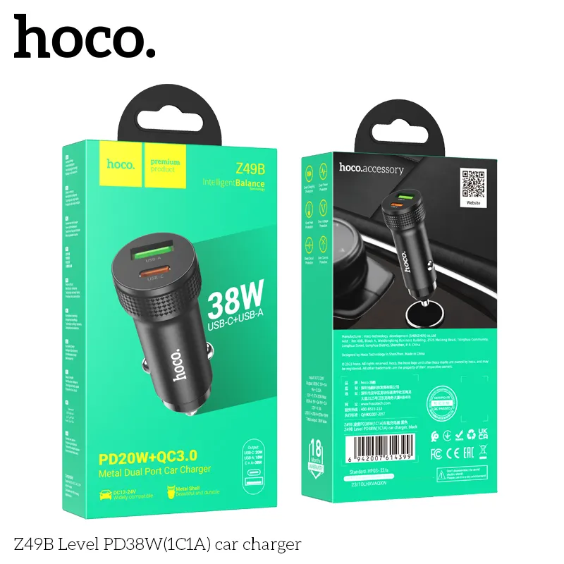 Kích thước nhỏ gọn 59x28mm, trọng lượng nhẹ 17g tẩu Hoco Z49B