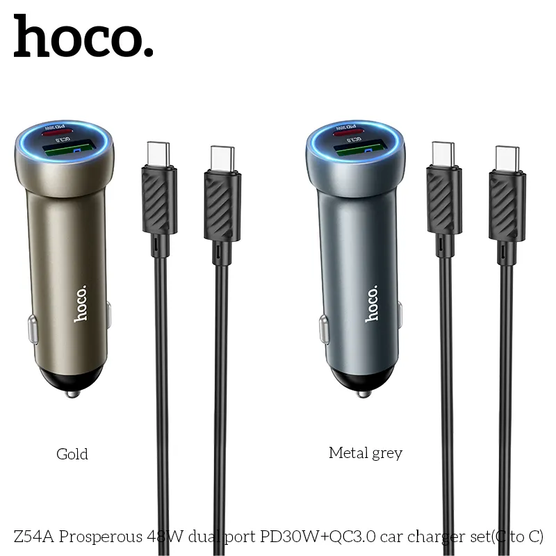 Đóng gói bao gồm tẩu sạc và dây cáp sạc nhanh 1m chất lượng