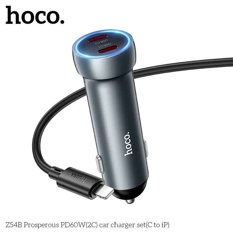 Công năng sạc nhanh PD60W hiệu suất cao hai cổng USB-C