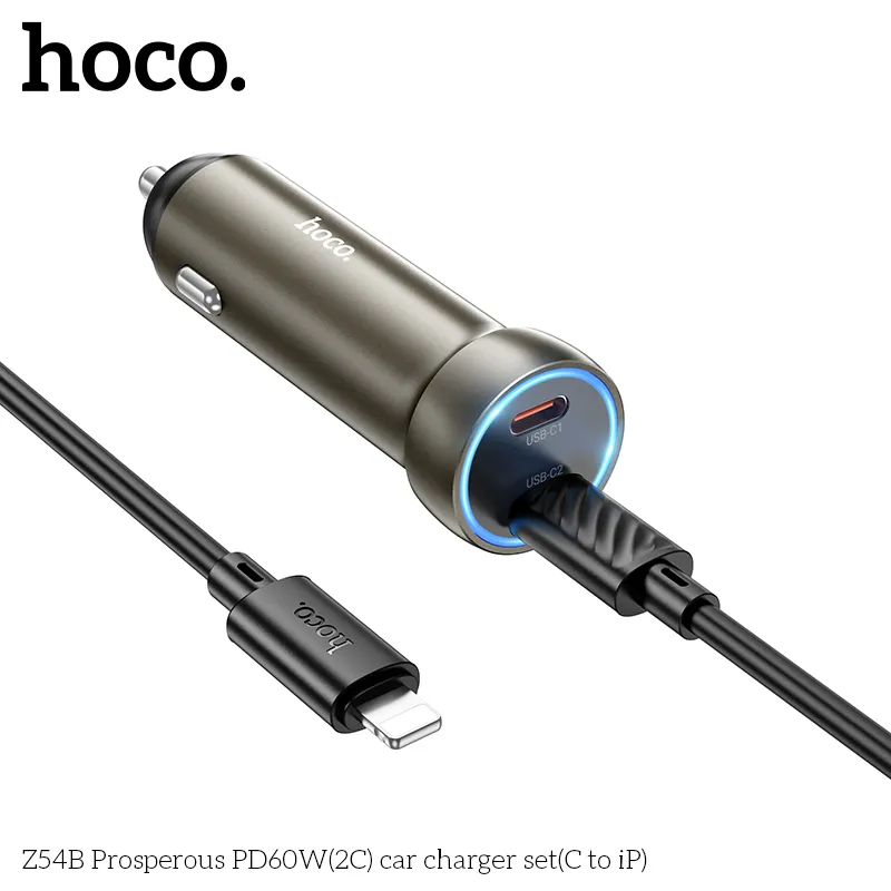 Đóng gói kèm dây cáp sạc nhanh 1m chuẩn C to iP