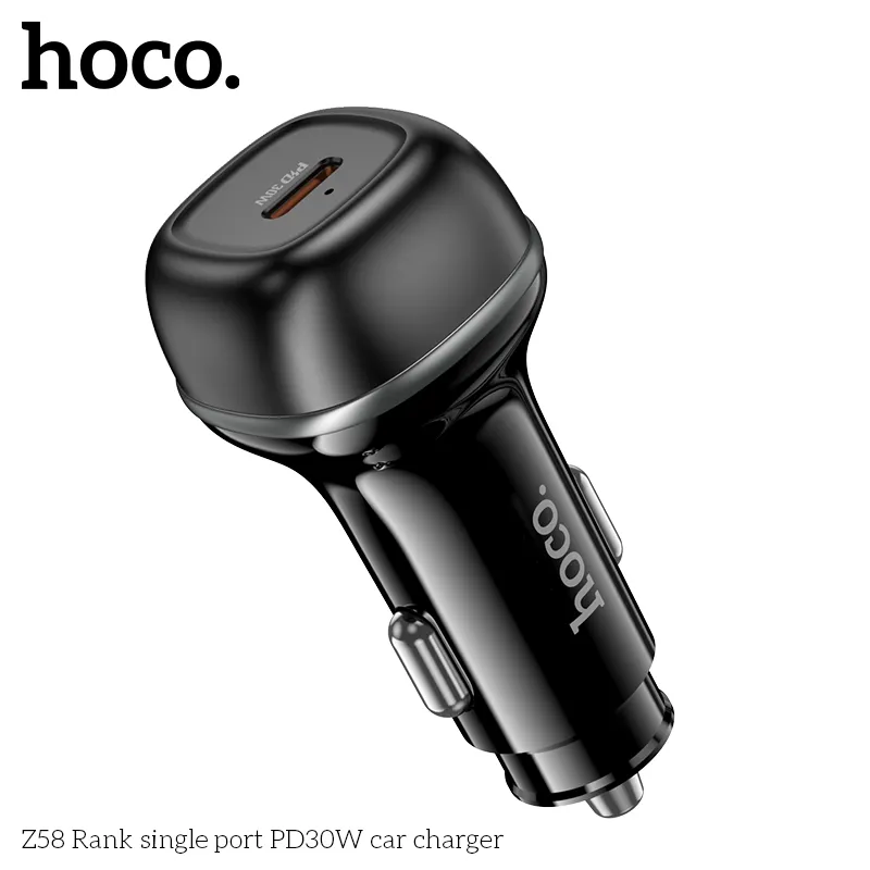 Tẩu Sạc Ô tô Hoco Z58 Rank PD30W thiết kế nhỏ gọn tiện dụng cho xe hơi