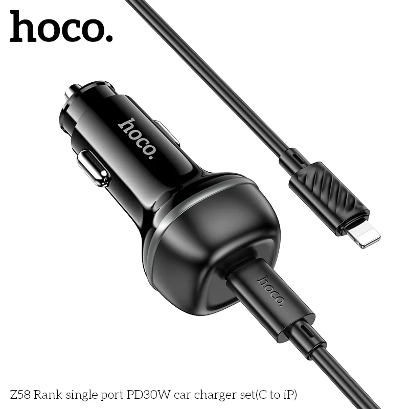 Tẩu sạc ô tô Hoco Z58 Rank PD30W sang trọng, tiện lợi sử dụng nhanh chóng
