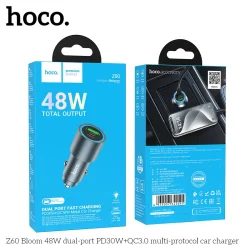 Tẩu Sạc Ô tô Hoco Z60 Bloom 48W PD30W+QC3.0