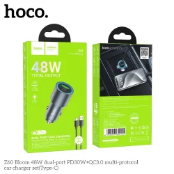 Tẩu Sạc Ô tô Hoco Z60 Bloom 48W PD30W+QC3.0 kèm dây Type-C
