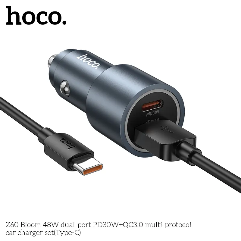Trải nghiệm sạc nhanh đa thiết bị cùng tẩu sạc ô tô Hoco Z60