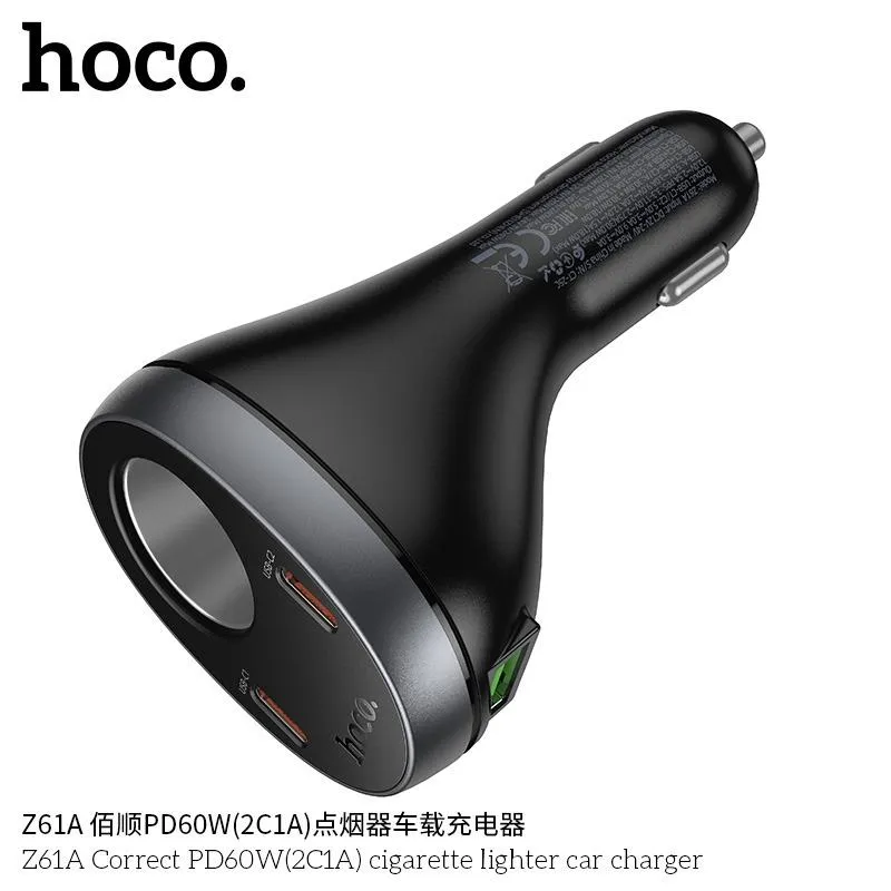 Thương hiệu Hoco uy tín với sản phẩm tẩu sạc ô tô Correct PD60W chất lượng cao