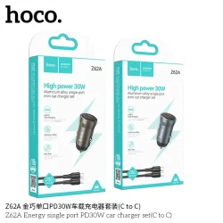 Tẩu Sạc Ô tô Hoco Z62A Energy PD30W kèm dây C to C