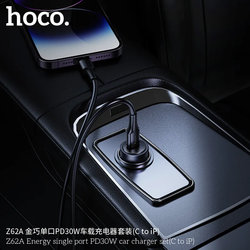 Tẩu Sạc Hoco Z62A tinh tế với kích thước 48x24.5mm, trọng lượng nhẹ 43g