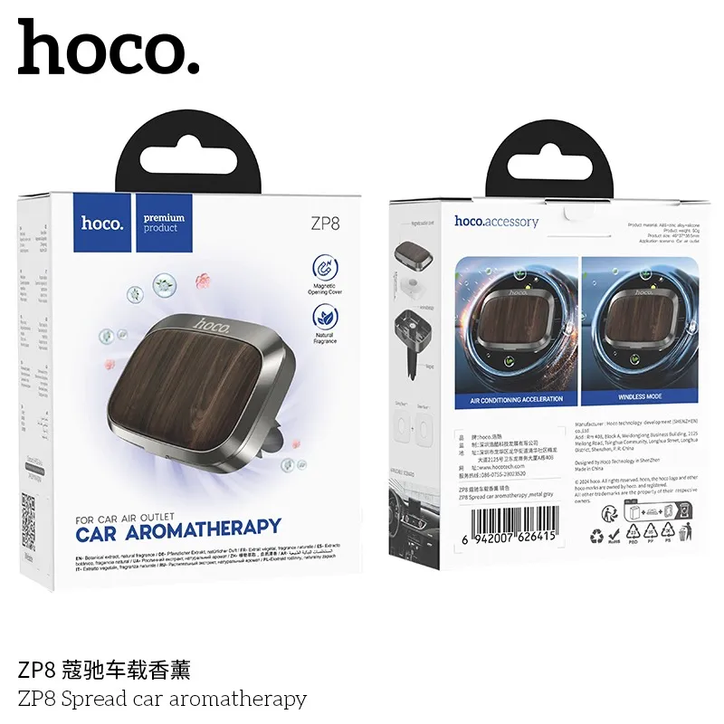ZP8 máy khuếch tán tinh dầu ô tô thiết kế hiện đại, chất liệu ABS và hợp kim bền bỉ
